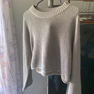 Grey wild fable cropped sweater.